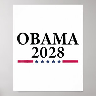 Obama Vintage Retro Patriotisches 2028 Politisches Poster