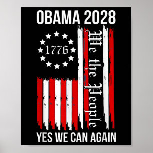 Obama Vintage Retro Patriotisches 2028 Politisches Poster