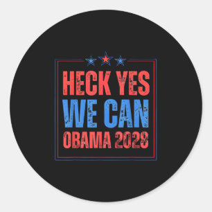 Obama Vintage Retro Patriotisches 2028 Politisches Runder Aufkleber
