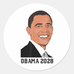 Obama Vintage Retro Patriotisches 2028 Politisches Runder Aufkleber