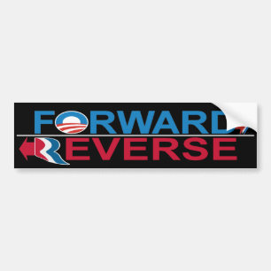 Obama Vorwärts - Romney RückAutoaufkleber Autoaufkleber