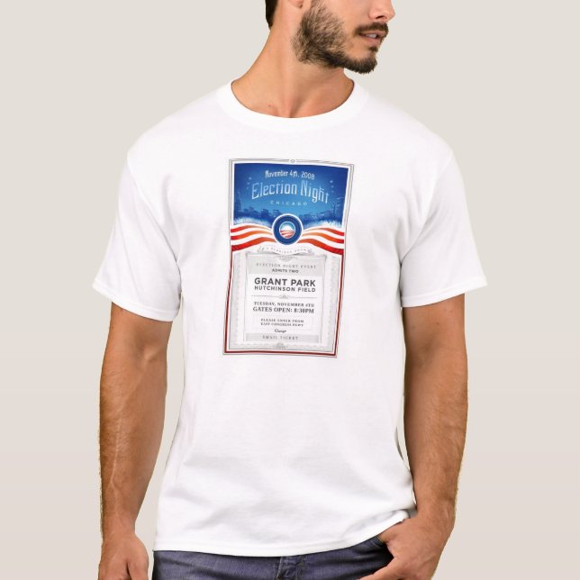 Obama-Wahl-NachtKundgebungs-Karte T-Shirt (Vorderseite)