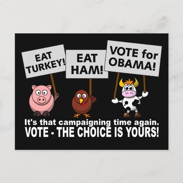 Obama wählt Postkarte (Vorderseite)