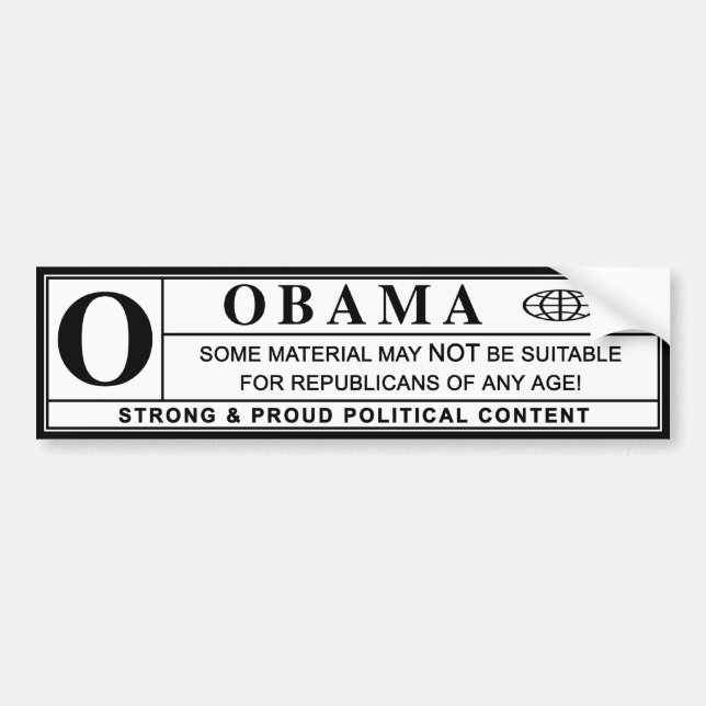 Obama: Warnschild: Autoaufkleber (Vorne)