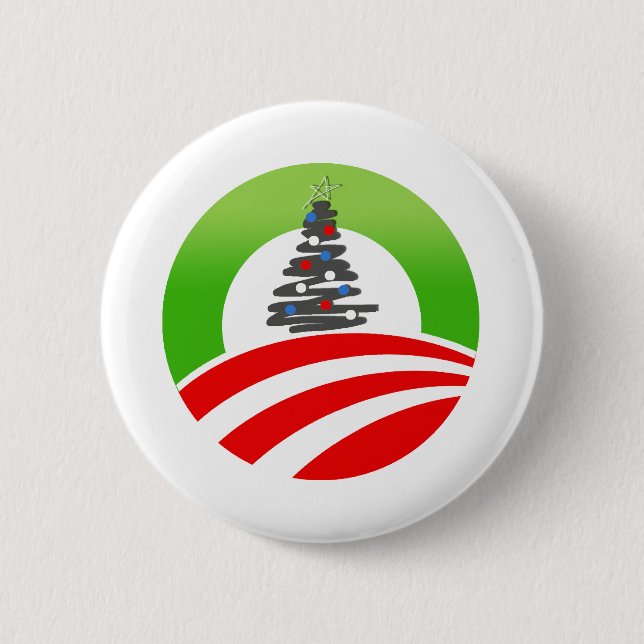 Obama Weihnachten Button (Vorderseite)
