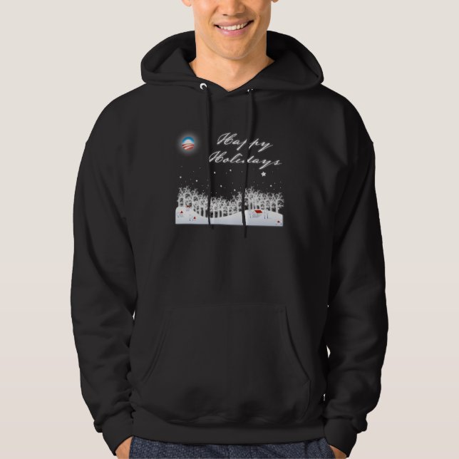 Obama-Weihnachtsmit kapuze Sweatshirt (Vorderseite)