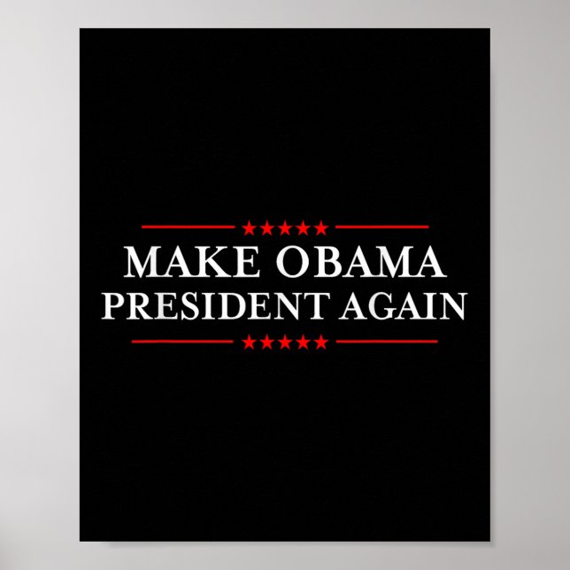 Obama wieder Präsident Shirt - Funny Anti-Frequenc Poster (Vorne)
