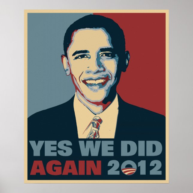 Obama wiedergewählt 2012 poster (Vorne)
