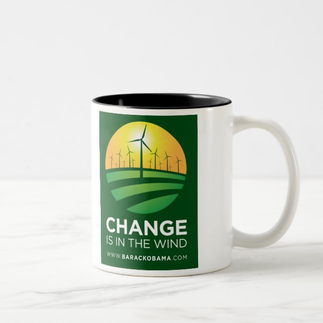 Obama-Winde der Änderung 11oz. Tasse (Rechts)