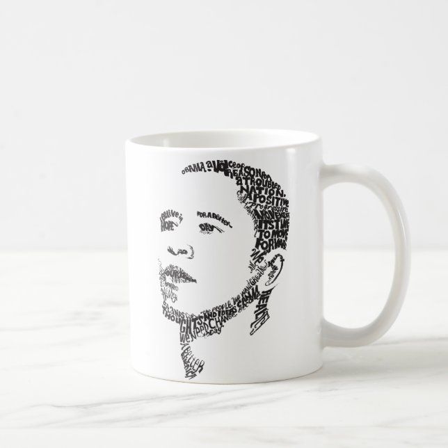 Obama: Wörter der Hoffnungs-Tasse Tasse (Rechts)