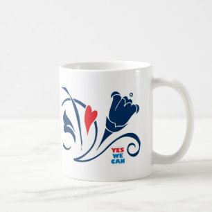 Obama - Yes We Can, Love Blossoms Tasse, klassisch Kaffeetasse