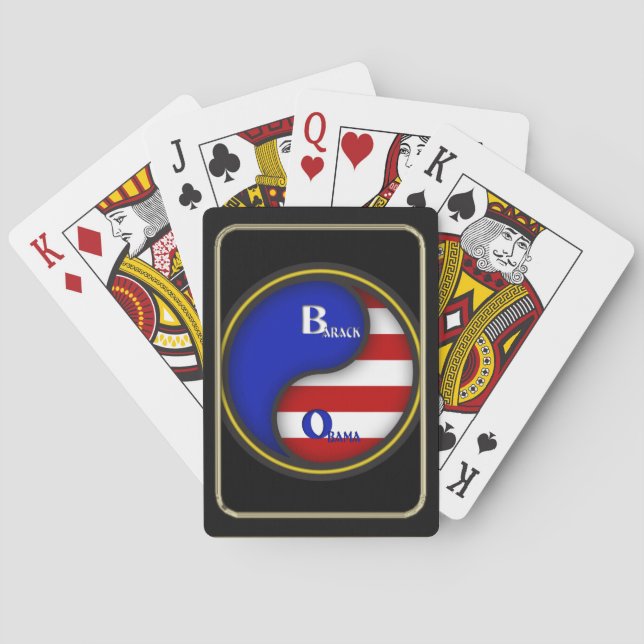 Obama YinYang Black Frame Bicycle® Play Spielkarten (Rückseite)