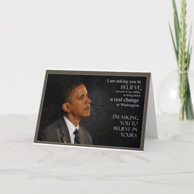 Obama-Zitat Karte (Vorderseite)