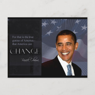 Obama Zitat Postkarte