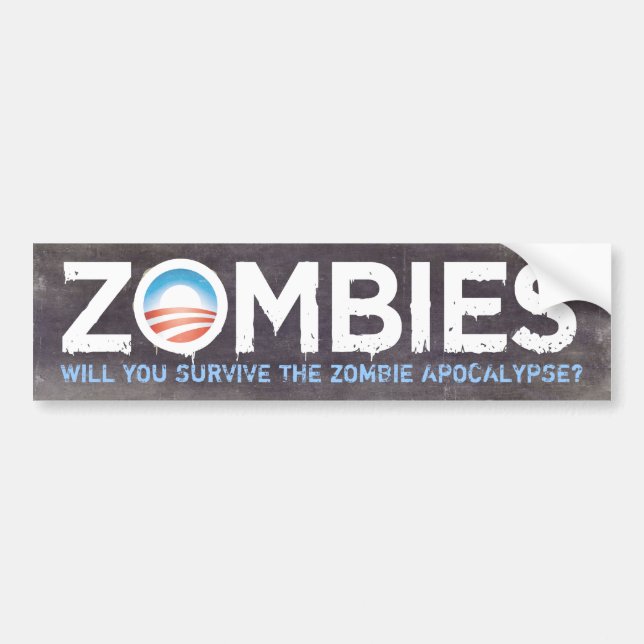 Obama-Zombie-Autoaufkleber Autoaufkleber (Vorne)