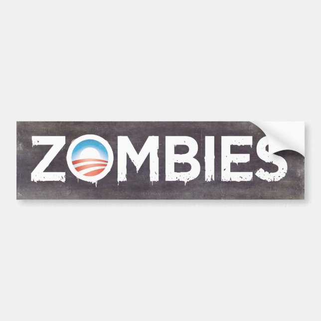 Obama-Zombie-Autoaufkleber Autoaufkleber (Vorne)