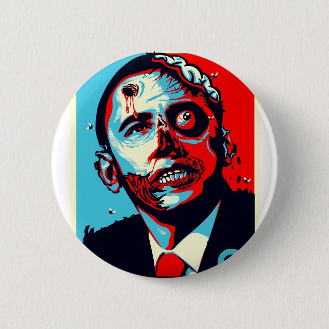 Obama-Zombie Button (Vorderseite)