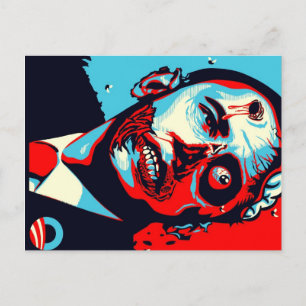 Obama-Zombie Postkarte