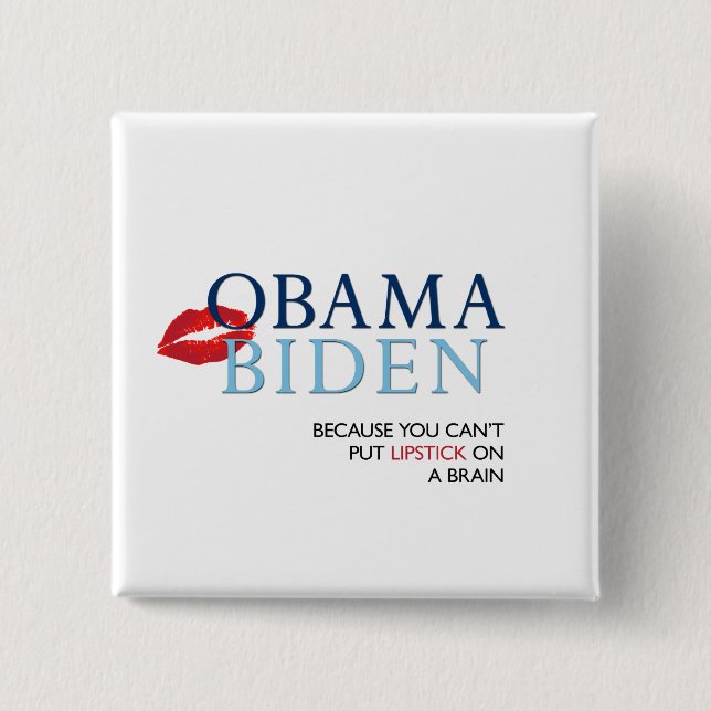 ObamaBiden Knopf - AntiPalin/McCain Button (Vorderseite)