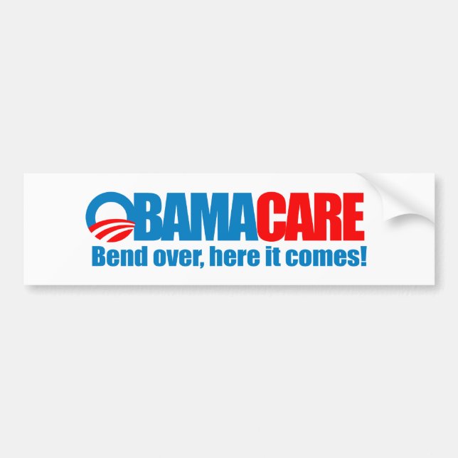 Obamacare - Biegung hierhin kommt sie Autoaufkleber (Vorne)