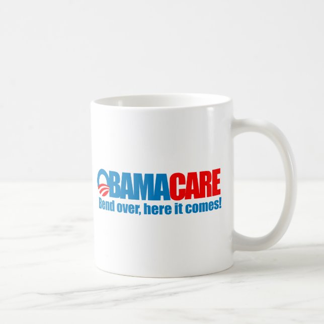 Obamacare - Biegung hierhin kommt sie Kaffeetasse (Rechts)