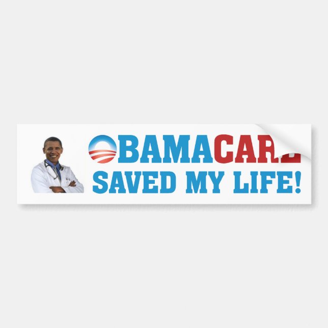 Obamacare rettete mein Leben! Autoaufkleber (Vorne)
