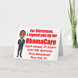 ObamaCare Weihnachtsgeschenk Feiertagskarte