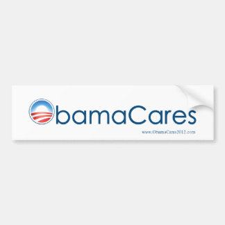 ObamaCares Autoaufkleber (blau auf Weiß)