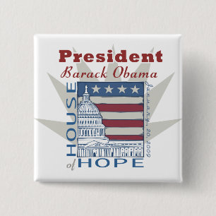 Obamaeröffnungserinnerungsstücke Button
