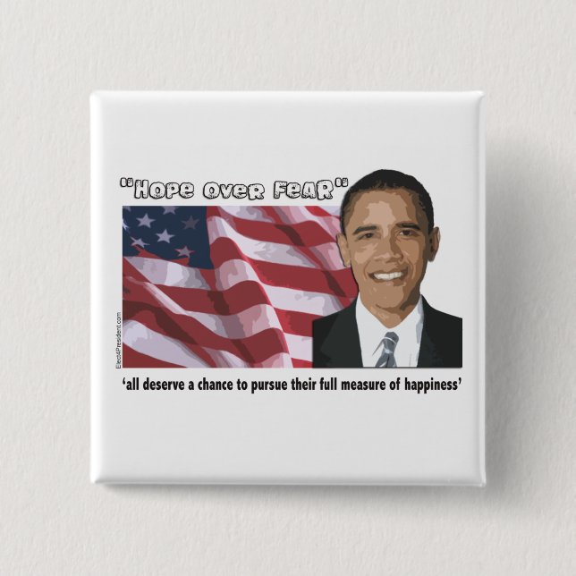 Obamaeröffnungszitat-Andenken Button (Vorderseite)