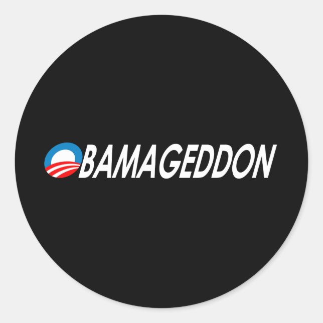 Obamageddon 2 runder aufkleber (Vorderseite)