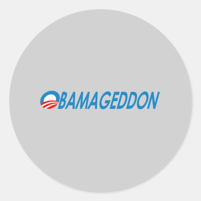 Obamageddon Runder Aufkleber (Vorderseite)