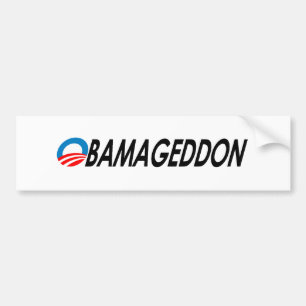 Obamageddon Schwarzes Autoaufkleber