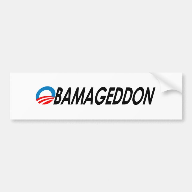 Obamageddon Schwarzes Autoaufkleber (Vorne)