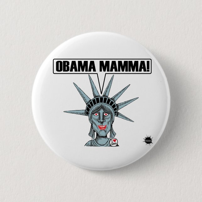 Obamamamma-Knopf Button (Vorderseite)