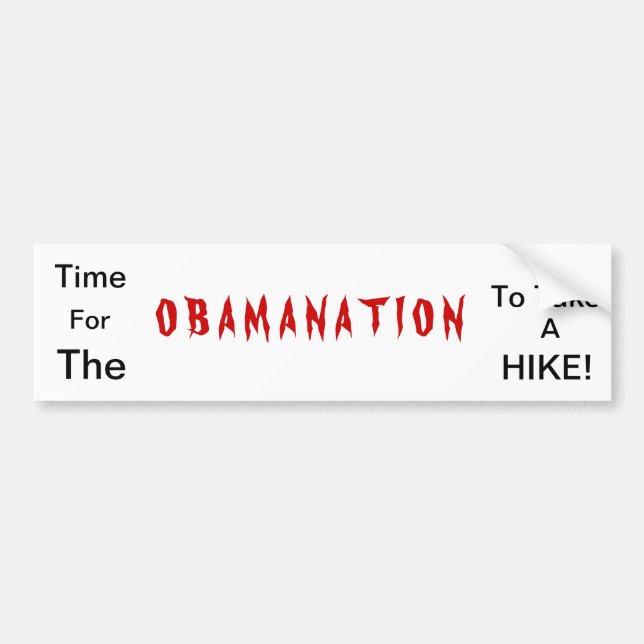 Obamanation Autoaufkleber (Vorne)