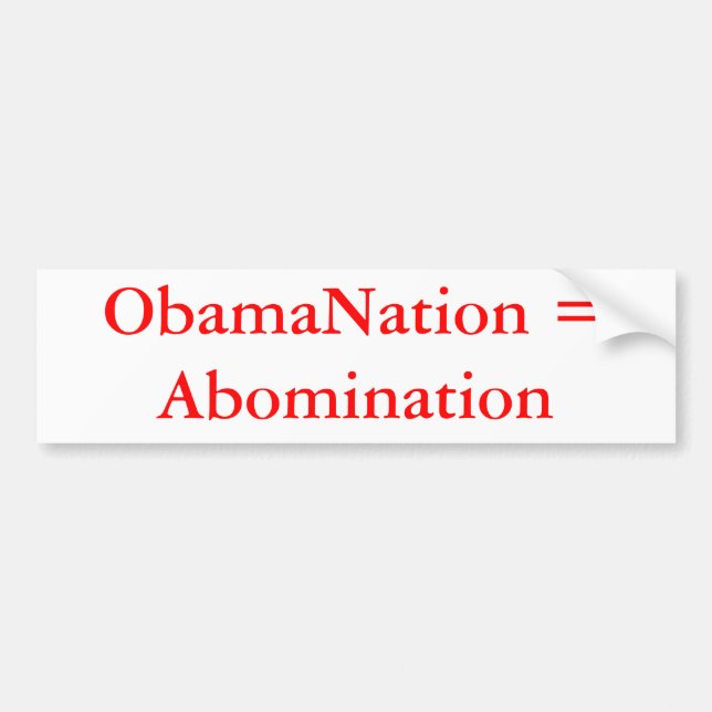 ObamaNation = Gräuel Autoaufkleber (Vorne)