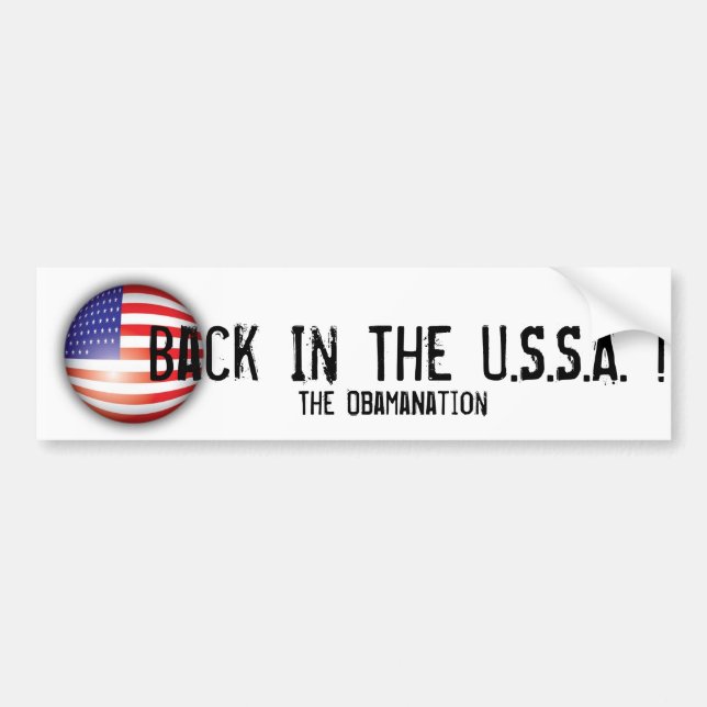 ObamaNation - hinter im U.S.S.A. Autoaufkleber (Vorne)