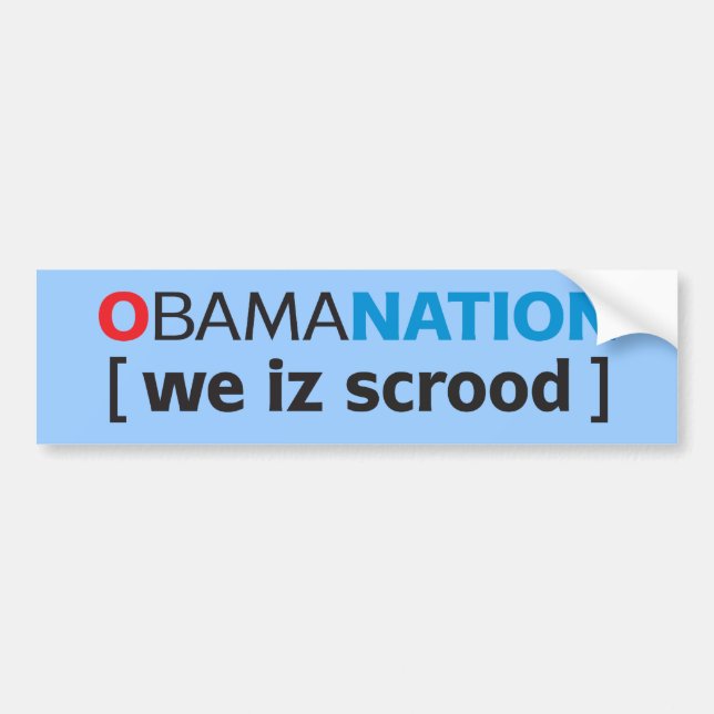 OBAMANATION - wir sind scrood Autoaufkleber (Vorne)