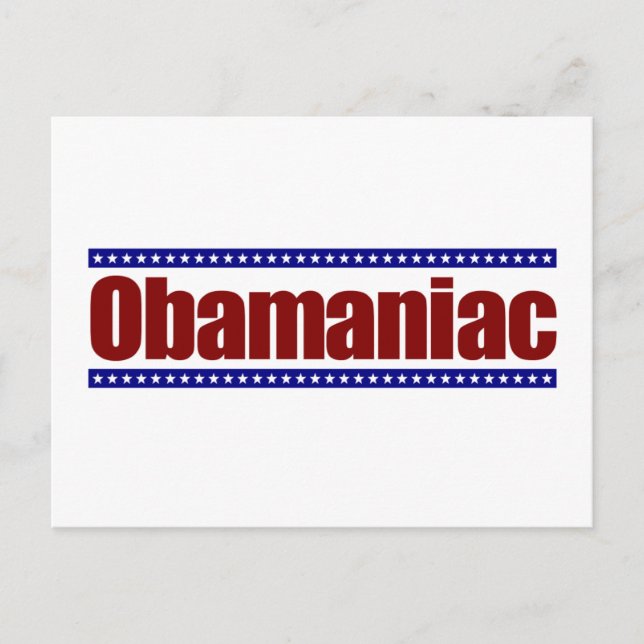Obamaniac Postkarte (Vorderseite)