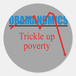 Obamanomics - Armutsbekämpfung Runder Aufkleber