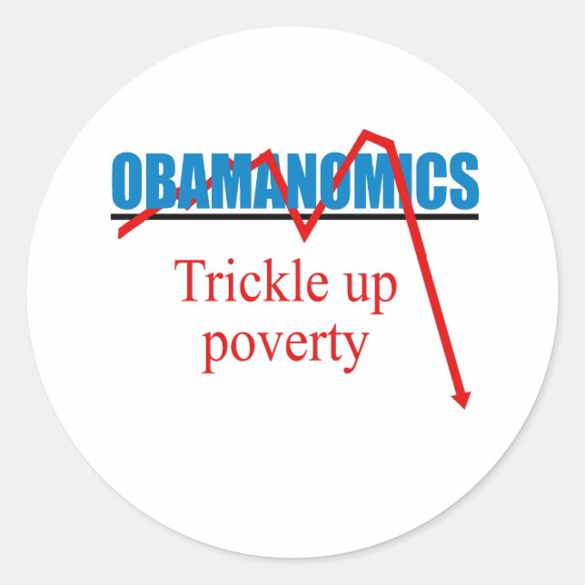 Obamanomics - Armutsbekämpfung Runder Aufkleber (Vorderseite)