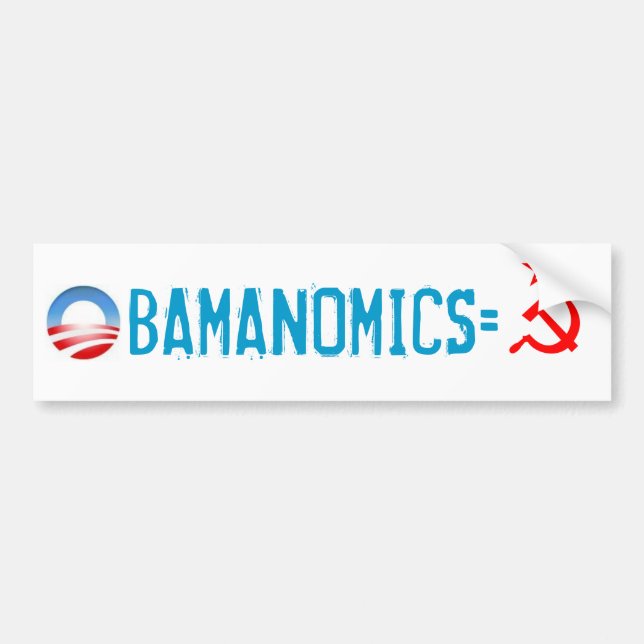 OBAMANOMICS=SOCIALISM AUTOAUFKLEBER (Vorne)
