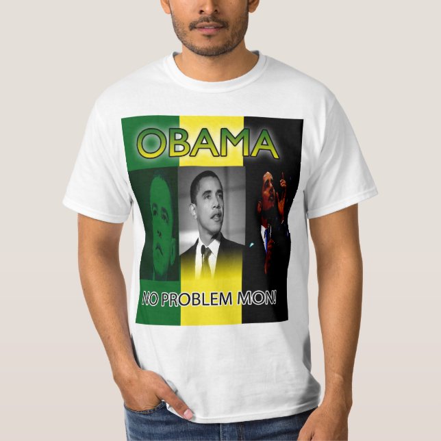 Obamareggae-Jamaika-FarbShirt T-Shirt (Vorderseite)