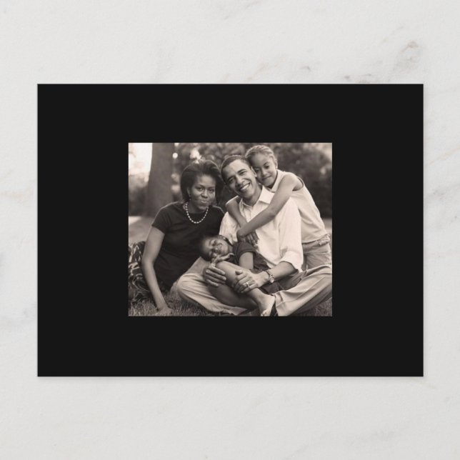 Obamas erste Familie Postkarte (Vorderseite)