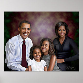 Obamas Familienportrait Poster