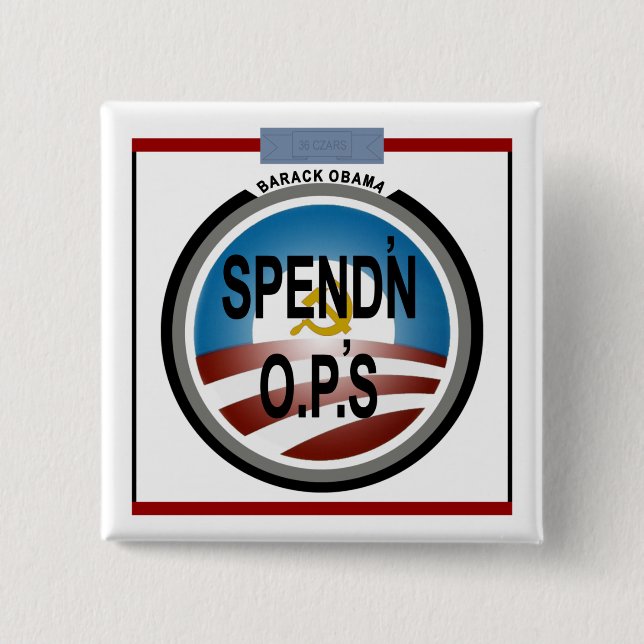 Obamas Felsen-Inspiriertes Logo Button (Vorderseite)