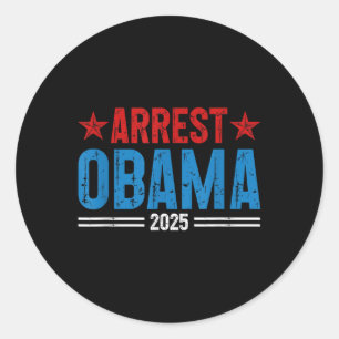 Obamas Festnahme 2025 _1 Runder Aufkleber