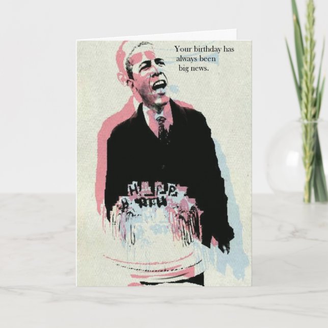 Obamas gute Nachrichten Karte (Vorderseite)