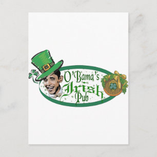 Obamas irischer Pub Postkarte